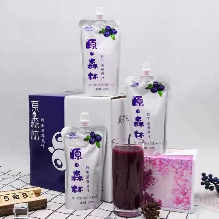 冰莓庄园野生蓝莓果汁整箱（200ml*10袋）